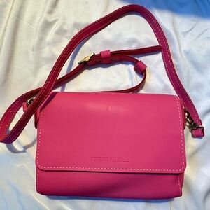 Portland Leather Vibrant Pink Crossbody Bag